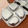 Quadratische 304 Edelstahl Lunchbox mit Fächern 3/4 Fächer Lebensmittelbehälter für Kinder Niedlicher 3/4-Fächer-Essteller mit Deckel
