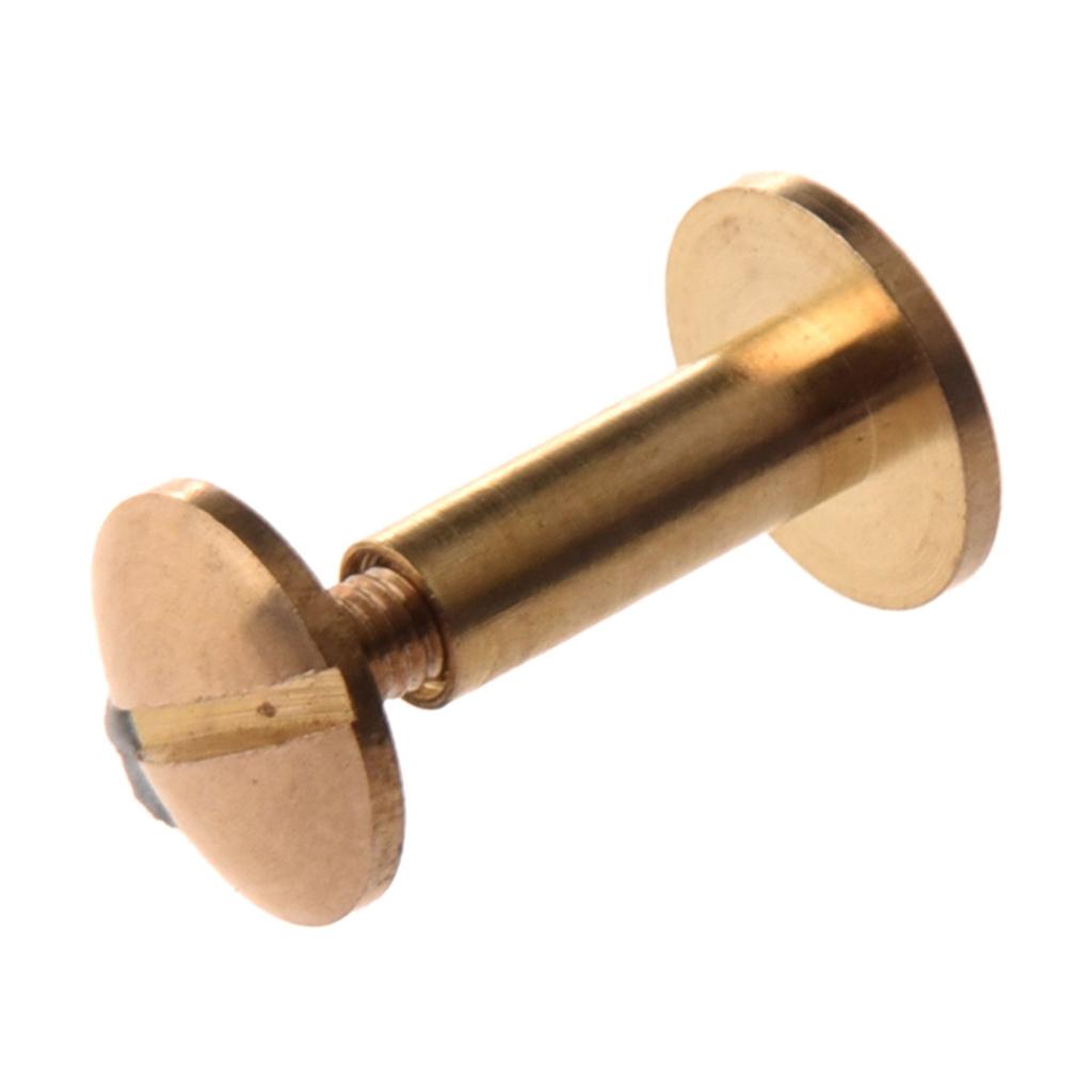 ABWR-20X Arc Solid Brass Button Stud Screw Nail Screw Back Leather Rivet Belt 12Mm