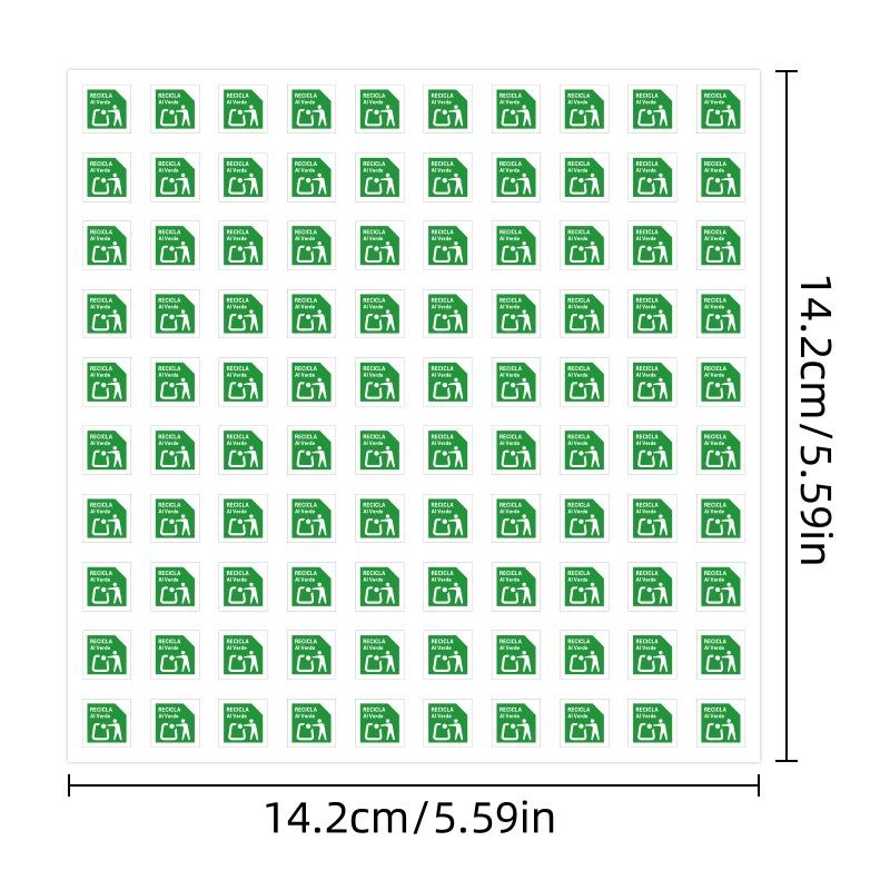 1000pcs 1cm/0.39inSpain Recycling Label Spain New Regulation Classification LabelEPRPackaging Compliance Sticker