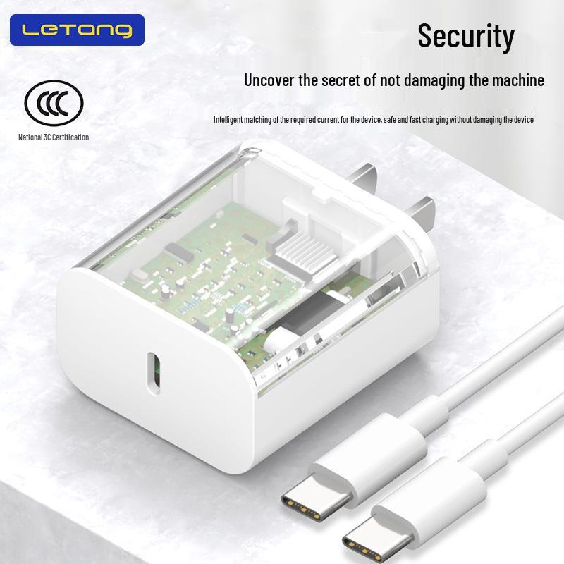 LeTang 20W PD Certified Fast Charger Set for iPhone – Includes Charger and Data Cable.