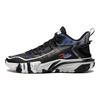 Li Ning Kids Logo Color Block Printed Non-Slip Support Low-Top Basketball Shoes Kids Sneaker Black YKBU068-7