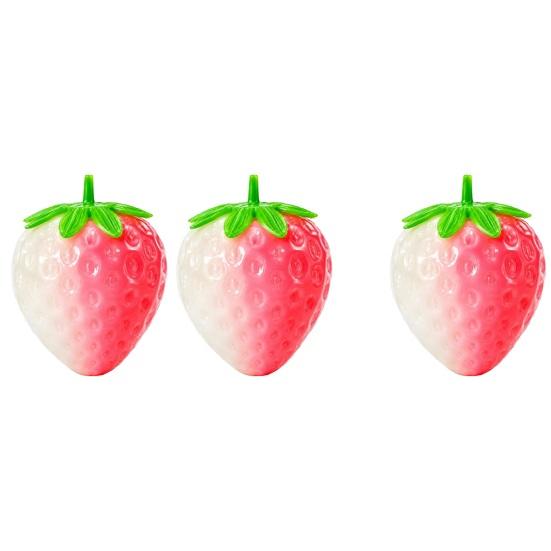Yousheng 1/2Pcs Stress Relief Strawberry Squeeze Toy, Color Changing Strawberry Sensory Toy, Decompression Simulated Fruit Pinch Fidget