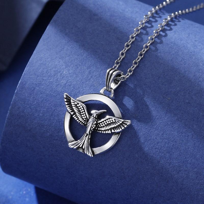 Meier The hunger games mockingjay necklace - european and american men s hip hop necklace punk style metal pendant