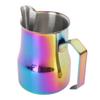 Milk Pitcher 450ML 304 Stainless Steel Frothing Cup Drip Free Coffee Steaming Pitcher Colorful