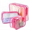 Cute Toiletry Bag Stand Cosmetic Bag For Women Clear Zipper Makeup Bag Travel Female Makeup Brush Holder Organizer Toiletry Bag