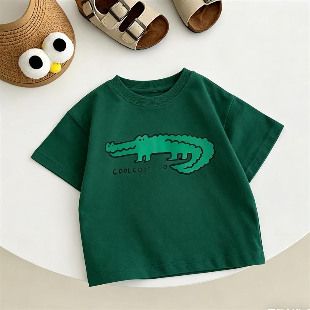 

Cartoon T Shirt New Design Tees Summer Clothing Girls Lovely Short-sleeved Tops Outer Wear Boys Child Pure Cotton T-shirt 110