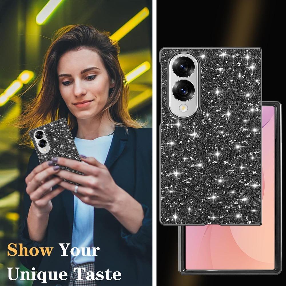 Fold8 / Ultra luxusní třpytivý pokovený Bling kryt pro Samsung Galaxy Z Fold 8 Ultra 7 6 5 Fold8 ZFold Pevný PC nárazuvzdorný kryt