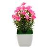 Bonsai Artificial Flower Potted Small Wedding Desktop Fake Floral Home Decoration Office Ornaments Accessories