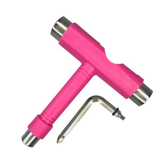 Skateboard-Schraubenschlüssel, multifunktionaler T-Typ L-Typ-Sechskantschraubendreher, robust, tragbar, für Kinder, Skate-Werkzeuge, Skateboard-Longboard-Zubehör