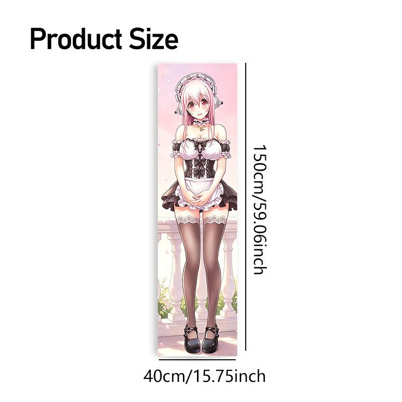 Kawaii S-S-Uper S-Sonico Maid Outfit Long Tapestry Hd Print Anime Wall Art For Teens Bedroom Dorm Room Decor