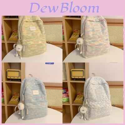 Soft Plush Girls School Backpack With Material And Letter Pattern For Middle School Students