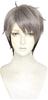 Cosplay Wig with Net, Heat-resistant, Miya Osamu/Atsumu Style, Mixed Color Wig (Miya Osamu (gray/black))