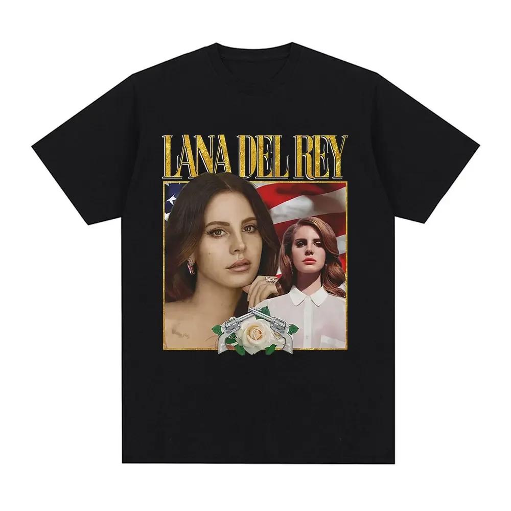 Famous Singer Lana Del Rey Fans TShirts Fashion Ultraviolence Music Album Tees Vintage Hip Hop Streetwear Casual Short Sleeve