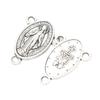 10pcs Antique Oval Shaped Medal Charm Virgin Mary Medal Pendant Alloy Catholic Charm Ornaments Jewelry Making Supplies