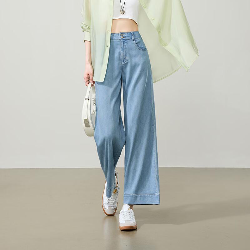 ESE-Y Women s Cropped Wide-Leg Tencel Jeans 32