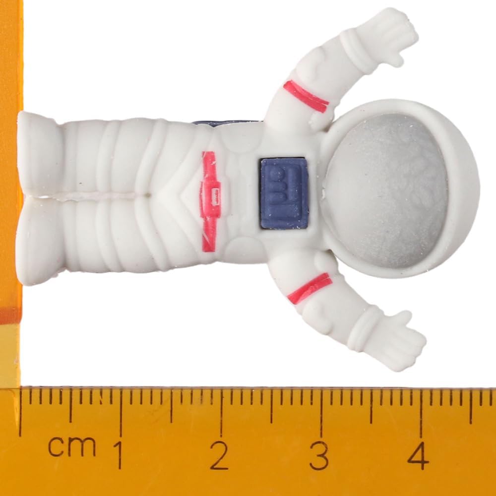 okhobby 48Pcs Cute Space Erasers, 3D Mini Astronaut Shaped Pencil Erasers for Party Favors,Home,Office