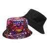 Foldable Bucket Hat Adult 80s 90s Nostalgic Colorful Print Fisherman Hat Fashion Reversible Hat for AllAge Person