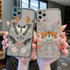 Blommor Fjäril Estetiskt Telefonfodral För iPhone 7 8 plus X XS MAX XR SE2 16 15 14 11 12 13 Pro Max Baksida Stötsäkert mjukt Fodral