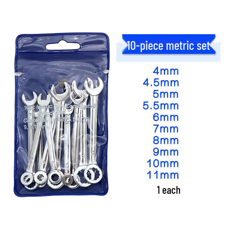 10-Piece Mini Metric Combination Wrench Set CN plug (adapter included)