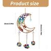Hanging Crystal Stone Craft Dreamcatchers Colorful Moon Shape Suncatchers Ornament Rainbow Maker Car Hangers Home Decors