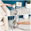 Acrylic Oval Side Table, 2-Layer Bedside Table, Perfect for Storage in Living Room, Bedroom and Bathroom