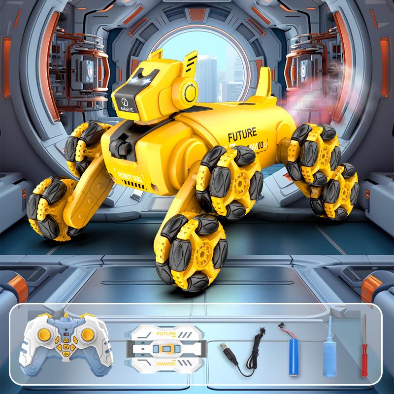 Remote Control Robot Dog Toy for Kids 2.4Ghz 8WD Gesture Sensing Stunt Rc Cars with Music & Light,Children Birthday and Xmas Gift for Kids