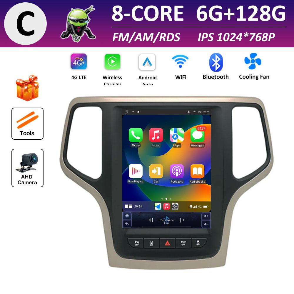 For Jeep Grand Cherokee 2014 2015 2016 2017 Wireless Carplay Android Smart System IPS Touch Screen GPS Navigation DSP Stereo BT