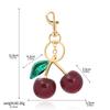 Fashion Delicious Red Cherry Keychain Summer Fruits Cherries Pendant Keyring For Women Men Jewelry Bag Key Accessories Gift