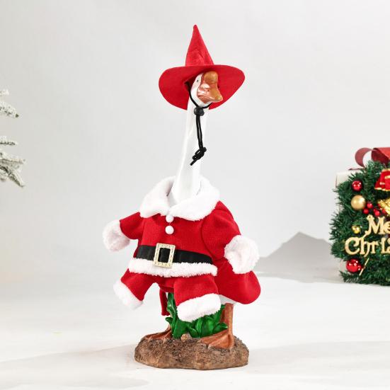 

Yousheng Christmas Porch Goose Outfits Red Skirt with Hat Outdoor Goose Xmas Costume Accessory for 17 Inch or 23 Inch Goose Statue S A