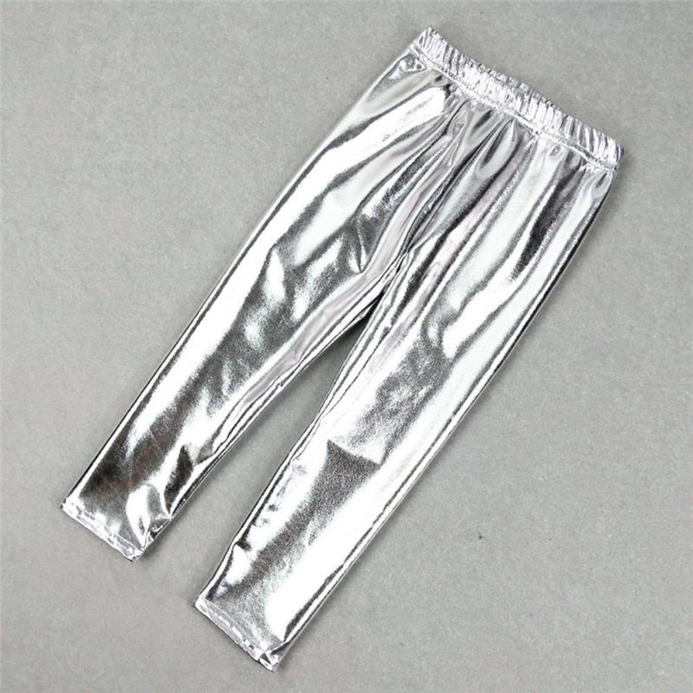 Gold Silver Pants Elastic Pencil Pants Fashion Skinny Girls