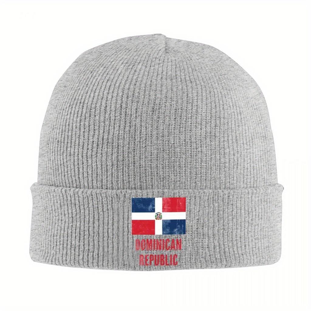 Flag Of Dominican Beanie Hats Republic Grunge Bonnet Hats Men Women Trendy Kpop Knitting Hat Winter Custom Elastic Caps