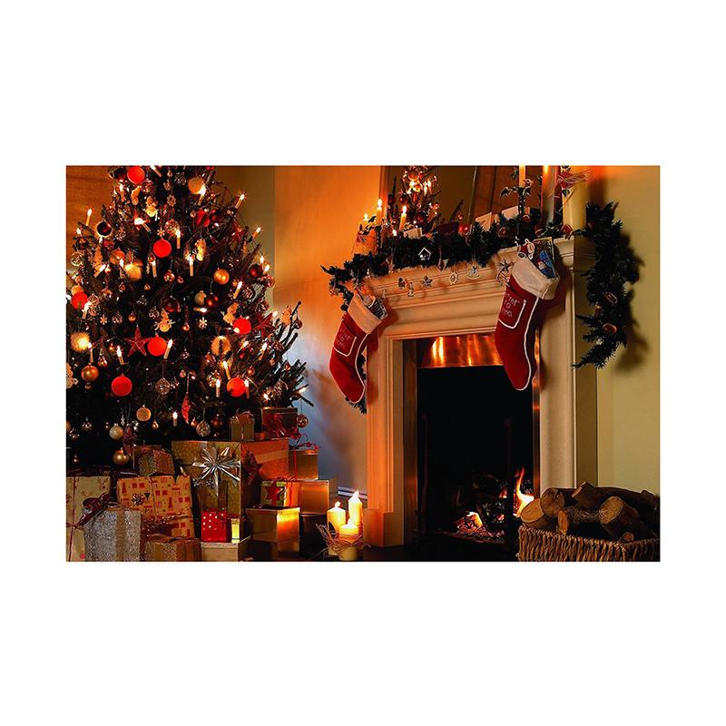 Slavnostní vánoční pozadí krbu, párty banner, nástěnná dekorace, sváteční dekorace pozadí, foto studio, vánoční dekorace