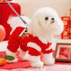 New Year's Dog Clothing Festive New Year's Eve Small Dog Teddy Bigbear Yorkshire Cat Four-legged Flannel Pet Clothing