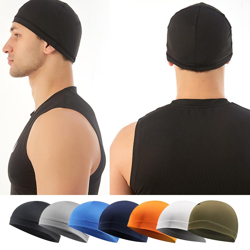 1Pc Polyester Unisex Helmet Summer Inner Cap Anti-sweat Quick Dry Bike Sports Hat Anti-UV Cycling Cap Motorcycle