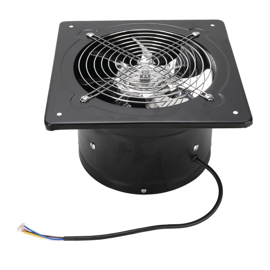 Kitchen Exhaust Fan 9.8 Inch Carbon Steel 2800RPM 80W 7 Blades Quiet Wall Mount Fume Extractor