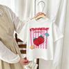 Druck Erdbeer-Mädchen T-Shirt Sommer Neu Kinderkleidung Kurzarm Oberteile T-Shirts Rundhals Lässig Einfach Kinder T-Shirts