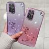 KADEM For Oppo A95 5G/F19 Pro+ 5G/Reno5 Z/A94 5G TPU Anti-scratch Cover Rhinestone Flower Glitter Gradient Phone Case