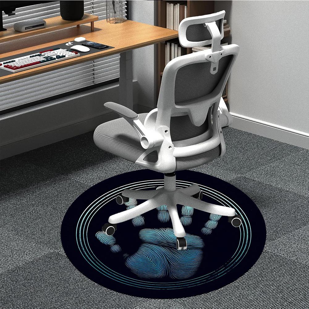 

1pc Handprint Artwork Office Round Area Rug, Indoor Mat Suitable ForOffice, Under Office Chairs Bedroom Living Room Home Decor, Room Decot157 80cm by 80cm