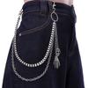 Punk Hosenkette Totenkopf Dekorative Metall-Taillen-Schlüsselanhänger Für Männer Frauen Jeanshose Gothic Vintage Hip-Hop Schmuck Zubehör