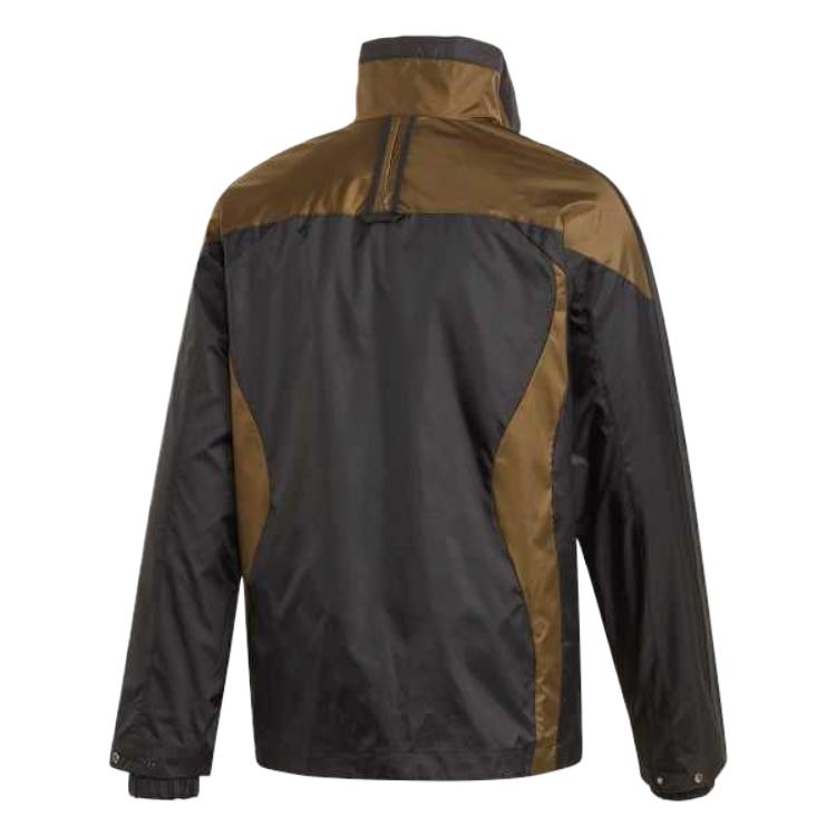 Adidas Série Pt3 Dlouhý rukáv Stojáček Pohodlná Měkká Bunda Pánská Bunda Černá-Olivová ED5785