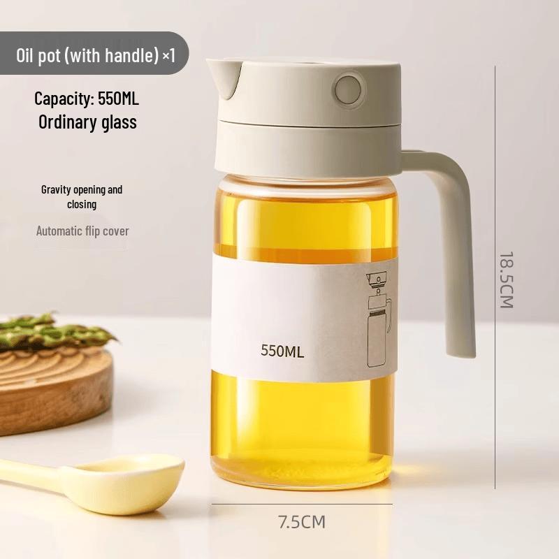 Oeny Automatic Non-Drip Glass Oil Dispenser Set