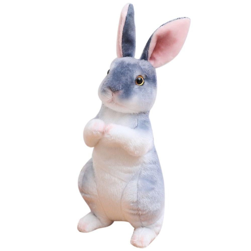 Kids Birthday Kawaii Simulation Long Ears Rabbit Animal Stuffed Doll Toys Rabbit Plush Toy Lifelike