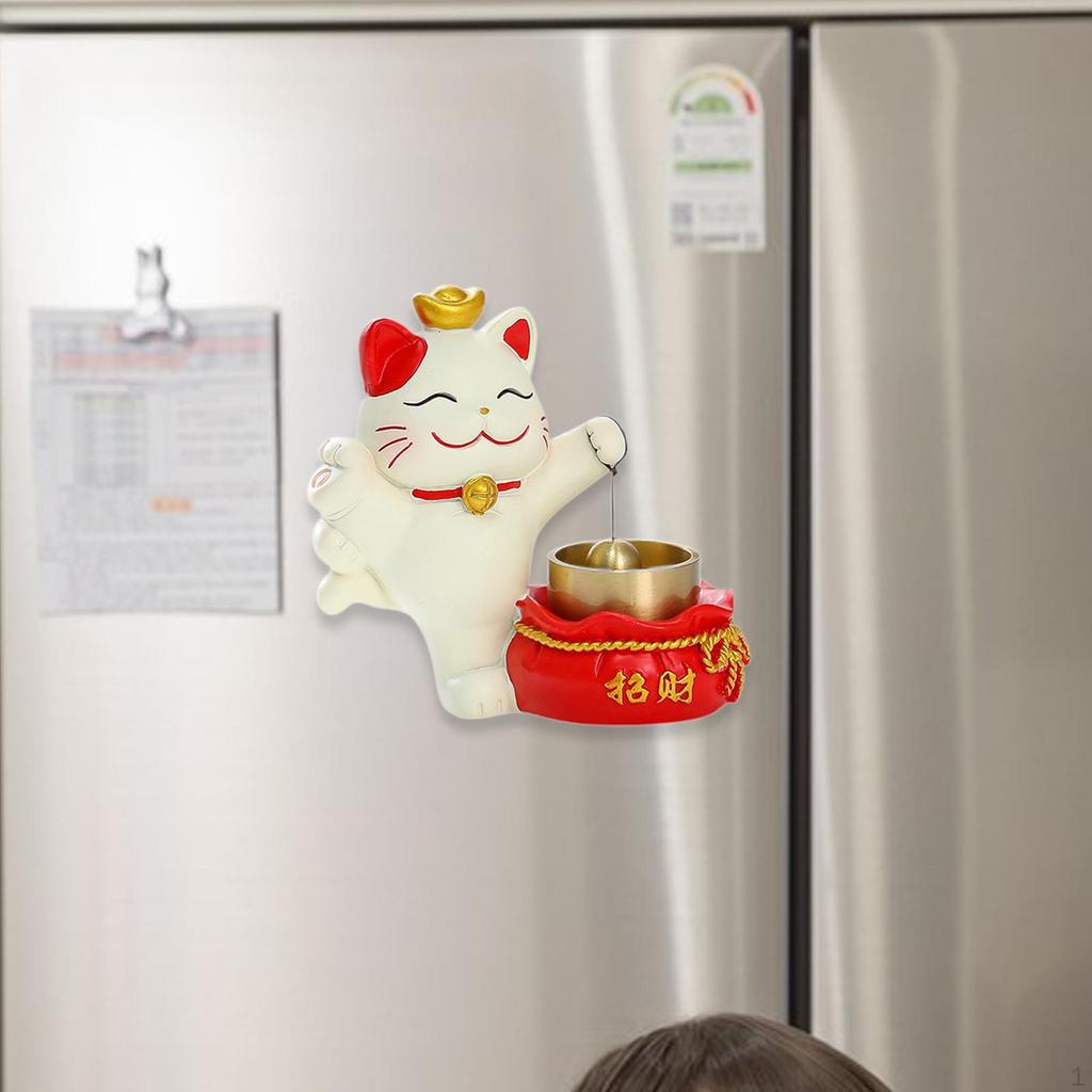Lucky Cat Door Bell Chime Cute Doorbell Hanging Ornament for Business Entrance Coffee Shop Simple