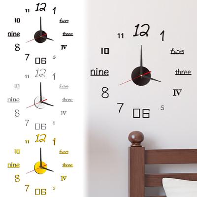 1 sada DIY Nástěnné hodiny samolepka