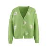Cross2026 Women's Christmas Abstract Floral Casual Cardigan Sweater
