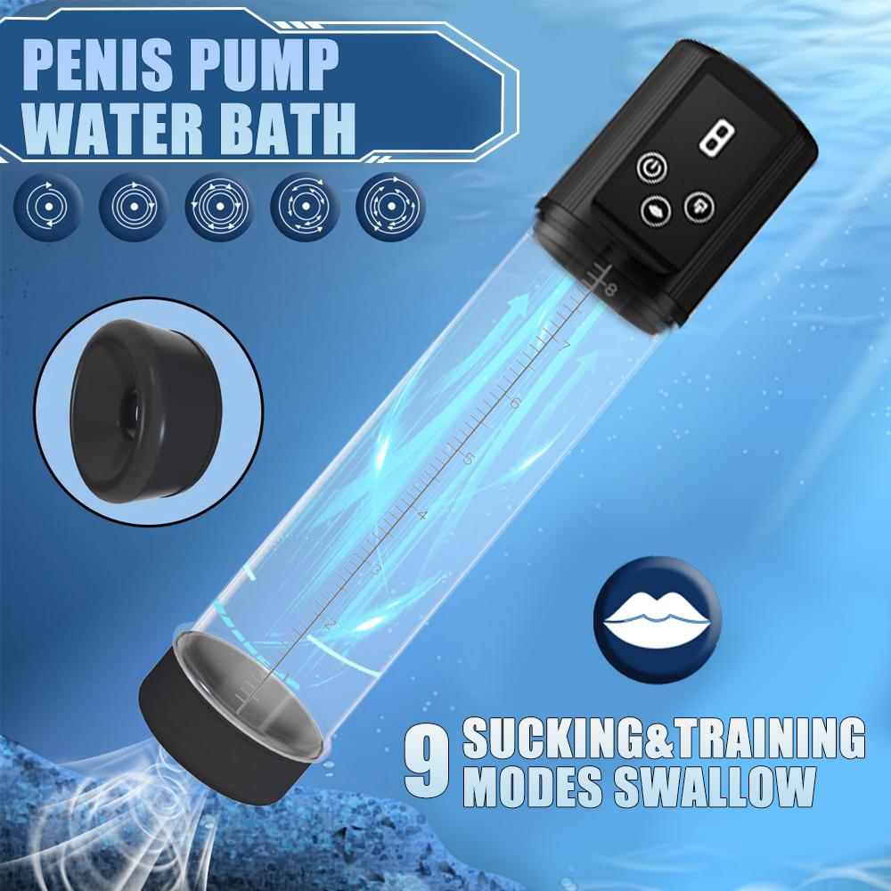 Electric Automatic Masturbator Cup Enlargement Erection Trainer Male Masturbation Waterproof Sucking Vibrator Sex Toys for Men