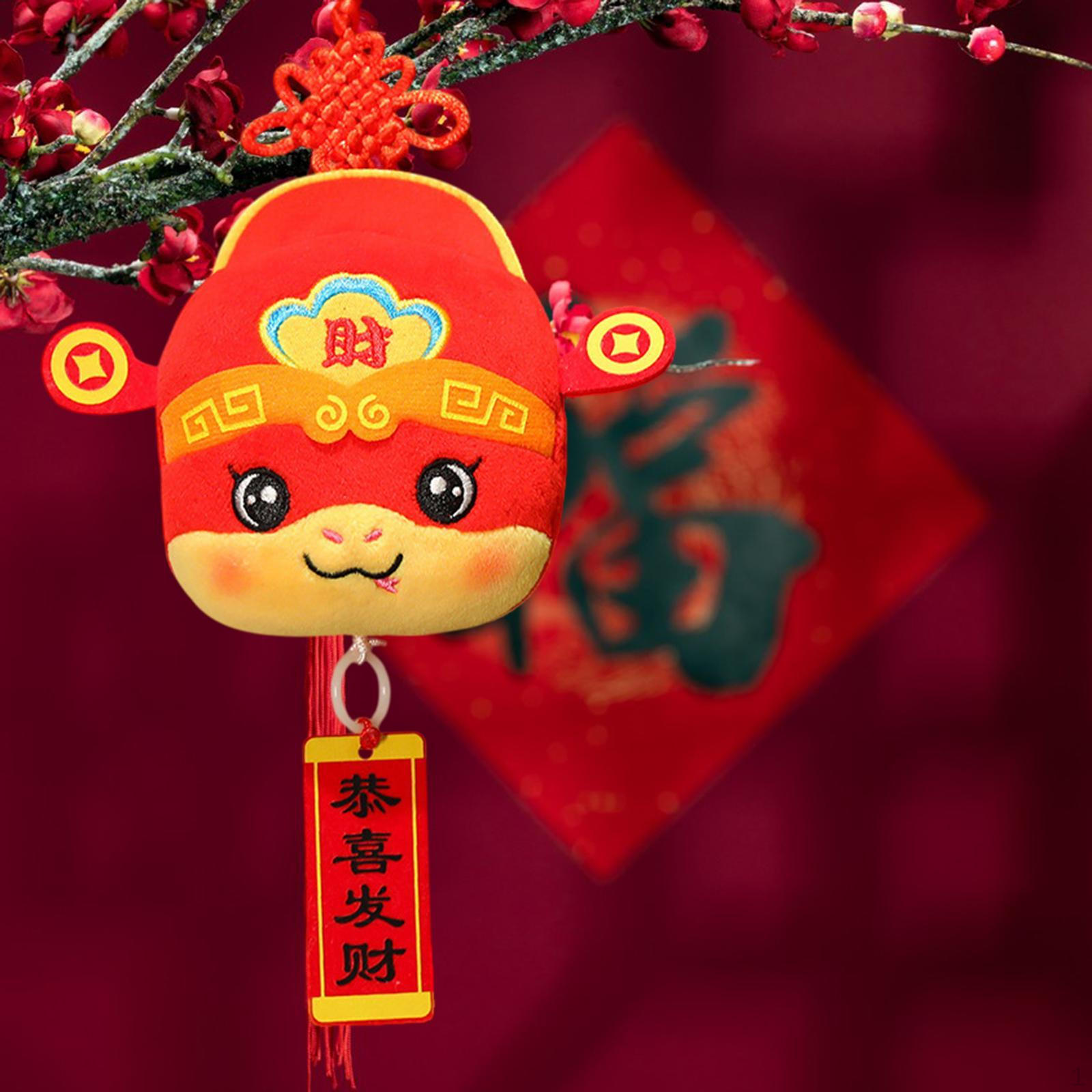 

Китайский талисман года змеи мягкая кукла кулон искусство удобный подвесной декор Cai Shen