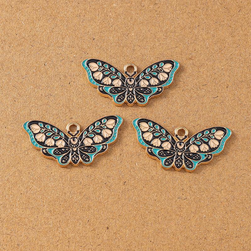 10pcs Cute Enamel Butterfly Charms Pendants for Jewelry Making Necklace Earrings Bracelet DIY Accessories Supplies