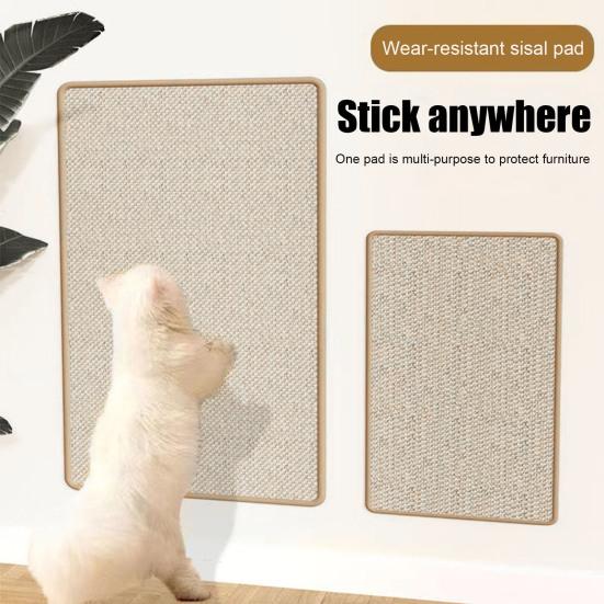 Cat Scratcher Board Sisal Hemp Wall-Mounted Pad Protect Furniture Paw Training Scratch-Proof Cat Scratching Post