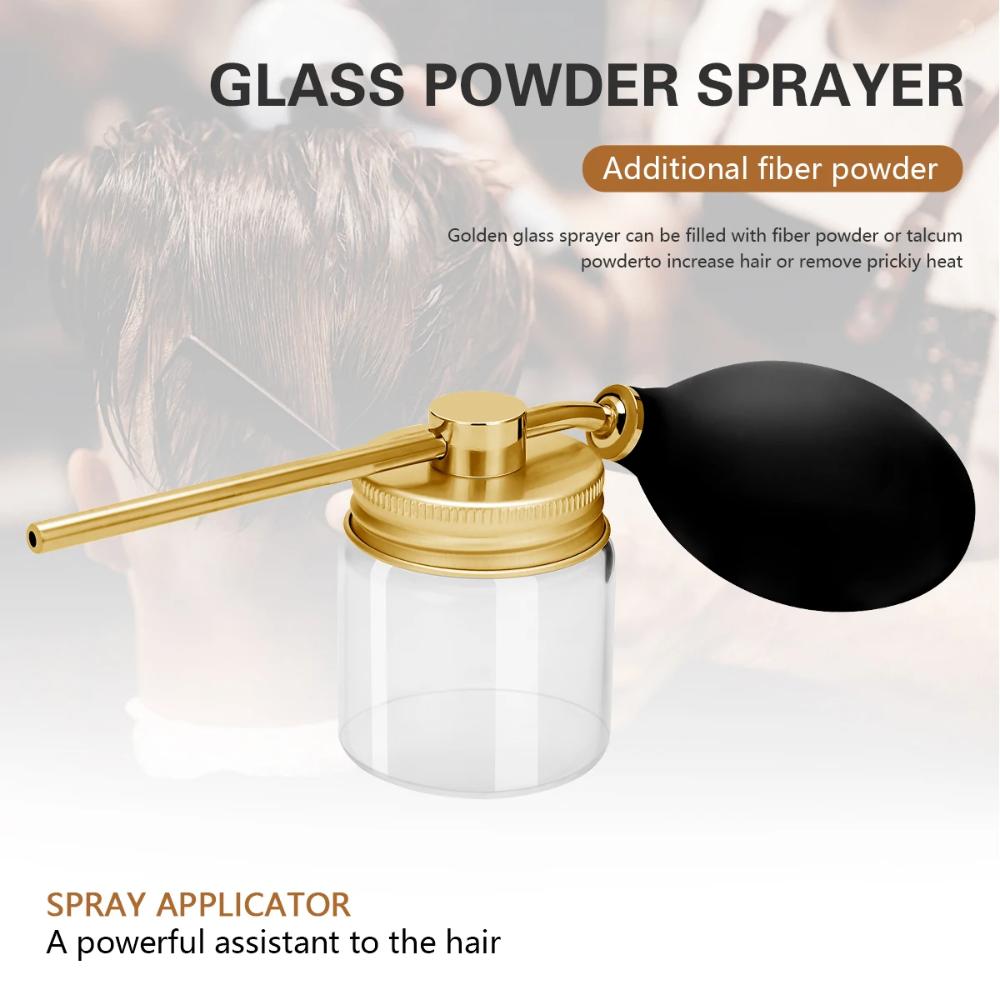 Refillable Hair Salon Powder Spray Bottle Talc Fiber Fiber Spray Applicator  Barbershop